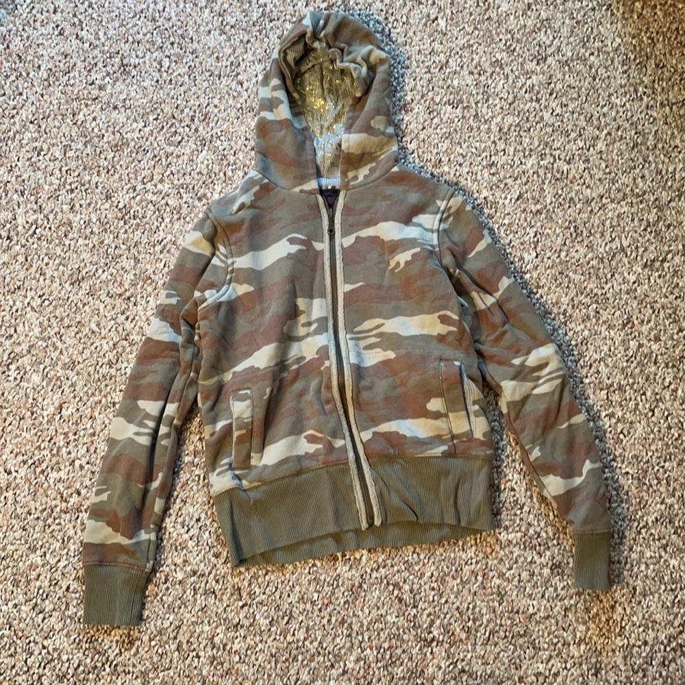 Camo Zip Up Hoodie